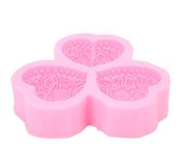 Vistreck Moule en Silicone en Forme de Cœur à 3 Cavités pour Gâteaux, Chocolats, Savons et Plus Encore - Démoulage Facile, Passe au Lave-vaisselle