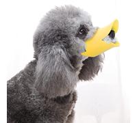 Vistreck Muselière Anti-Morsure en Forme de Bouche de Canard pour Chien, Couverture en Silicone Souple pour l'entraînement et Le Contrôle du Comportement (Jaune #00)