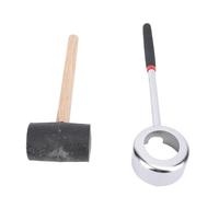 Vistreck Ouvre-noix de Coco en Inox avec Manche en Bois Antidérapant,