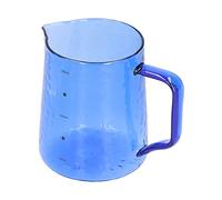 Vistreck Pichet à Lait en Verre Borosilicate, Parfait pour le Latte Art | Idéal pour les cafés, la conception en verre soufflé à la main améliore l\'efficacité de la mousse de lait et la