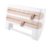 Vistreck Porte-Film Alimentaire et Porte-Serviettes en Papier de Cuisine, Support de Rangement Mural pour Feuilles, Serviettes et -Film Alimentaire (Kaki)