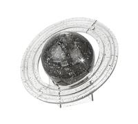 Vistreck Puzzle en Cristal 3D en Forme de Saturne, Blocs Translucides DIY, Casse-tête Amusant et Décoration de Table (Grise)