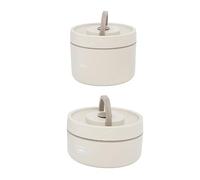 Vistreck Récipient à Déjeuner Isolé-boîte à Thermique Ronde en Acier Inoxydable 304 avec Couvercle et Sac Thermique pour Repas Portables (2 boîtes)