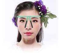 Vistreck Règle de Maquillage des Sourcils Réutilisable - Outil Sha pour Sourcils Dorés pour un Tatouage et un Design précis. (Vert)