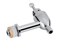 Vistreck Robinet en Cuivre pour Fût de Vin et de Bière, Robinet Remplacement pour Distributeur Boissons chromé, Filetage 1,2 Cm (Chromé 12mm)