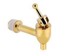 Vistreck Robinet en Cuivre pour Fût de Vin et de Bière, Robinet Remplacement pour Distributeur Boissons chromé, Filetage 1,2 Cm (Or 12mm)