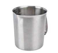 Vistreck Tasse à Mesurer en Acier Inoxydable 700 Ml - Tasse à Mousse de Lait Résistante la Corrosion avec échelle de Mesure Intérieure, Idéale pour le café et la Cuisine (700ML)