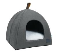 Vistreck Tente Chat Pliante Igloo Maison Doudou pour Animaux (L) | Coton PP doux, grotte en tissu de bœuf pour chats et chiens d\'intérieur, écurie sur sols carrelés, tapis de chenil de