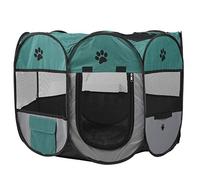 Vistreck Tente de Parc Portable pour Animaux de Compagnie - Maison Pliante pour Chien et Chat Une Utilisation en Extérieur (Jouet sans Bouilloire Vert Gris XBD82 M)
