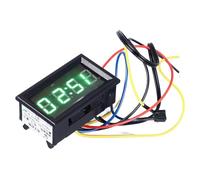 Vistreck Thermomètre Numérique Intelligent pour Voiture 3 en 1, Voltmètre d'horloge LED avec luminosité Automatique et Mémoire de Temps