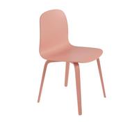 Muuto Chaise Visu piètement bois - Rosé
