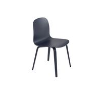 Visu Dining Table Chair m. Base en Bois Bleu Nuit