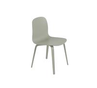 Visu Dining Table Chair m. Base en Bois Dusty Vert