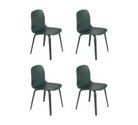Visu - Set de 4 chaises structure en bois WxHxD 46x78,5x51cm