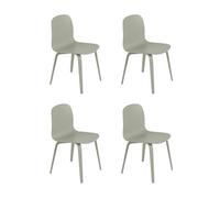 Visu - Set de 4 chaises structure en bois WxHxD 46x78,5x51cm