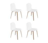 Visu - Set de 4 chaises structure en bois WxHxD 46x78,5x51cm