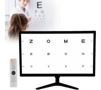 Visual Acuity Chart Testeur optométrique à panneau LED avec 5 méthodes d'affichage et distance réglable pour l'évaluation de la vision oculaire, 47,7 cm
