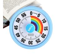 Visual Countdown Timer - 60 Minute Silent Clock for Kids | Colorful Rainbow , Rotary Control Knob, Dual Alarm Modes, Lightweight ABS Build, For Classroom Study & Office Desk