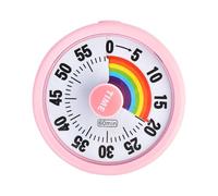 Visual Countdown Timer - 60 Minute Silent Clock for Kids | Colorful Rainbow , Rotary Control Knob, Dual Alarm Modes, Lightweight ABS Build, For Classroom Study & Office Desk