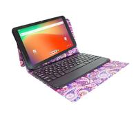 Visual Land Prestige Elite 10QH Tablette Android 11 10,1" HD IPS Tablette, 64 Go de stockage, 2 Go de RAM, Processeur Quad-Core, avec étui de clavier amovible - Paisley