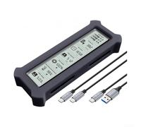 Visual M.2 NVMe Boîtier SSD prenant en charge des vitesses de transfert USB 3.2 Gen 2 de 10 Gbit/s avec écran de surveillance de l'état du disque en temps réel (Noir)