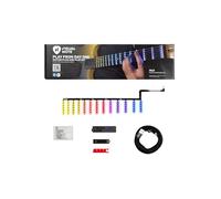 VISUAL NOTE Visual Note Kit C, appareil pour l'apprentissage et l'enseignement de la guitare, composé d'une feuille LED RVB pour le clavier et d'une application, compatible avec guitare classique
