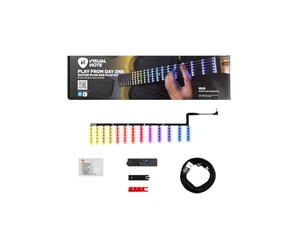 VISUAL NOTE Visual Note Kit C, appareil pour l'apprentissage et l'enseignement de la guitare, composé d'une feuille LED RVB pour le clavier et d'une application, compatible avec guitare classique