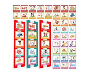 Visual Schedule | Bedtime Routine Chart | 60 Behavior Communication Cards For Kids | Improve Daily Cognition And Routine Awareness | Perfect For Home And School Use To Enhance Child Development