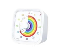 Visual Timer - 60 Minutes Rainbow Disk Countdown Clock with Protective Case | Adults Visual Timer for Teachers and Students, Kids Classroom School with Home Office, Silent Timers