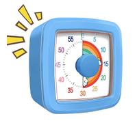 Visual Timer - ABS 9.5x9.5x4.7cm | Countdown Timer, 60 Minute Timers | Non Ticking Teaching Clock Time Management Tool for Kids Offices Exam Working Home Studying Kitchen Cooking Reading
