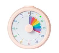 Visual Timer, Rainbow Schedule Tool, Time Management Countdown Timer with Adjustable Settings, Silent Portable Multifunctional Colorful Time Tracker for Home Meetings and Classroom Productivity