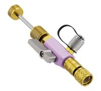Visual Valve Core Removal Tool with Sight Glass Dual 1/4 and 5/16 Raccords for HVAC Vacuum Rated Magnetic Cap Support 800 PSI Noir Rose Professional Refrigeration Maintenance (Rose)