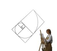 Visualisation dorée du rapport | 7 x 4,33 x 0,2 cm Capture de capture parfaitement encadrée | Composition Grid Viewer View Catcher | Outil d'artiste pour dessiner, photographie et boc