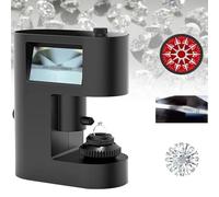 Visualiseur numérique de ceinture de diamant, microscope LCD avec lumière LED pour une identification précise des pierres précieuses et un examen de bijoux, design compact et portable