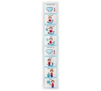 Visuel d'apprentissage de la propreté - Tableau de routine d'apprentissage des toilettes pour | Tableau laminé avec autocollants colorés, horaires visuels étape par étape pour , tableau