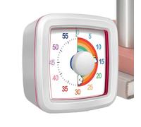 Visuel Timer - ABS 9,5 x 9,5 x 4,7 cm | Countdown Timer, 60 Minutes Timers | Non Ticking Teaching Clock Time Management Tool For Kids Offices Exam Working Home Studying Kitchen Cooking Reading