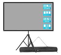 VISULAPEX 80”ALR Écran Videoprojecteur avec Trépied, 4K HD 16:9 Ecran de Projection, Léger Facile à Installer Eran Projecteur