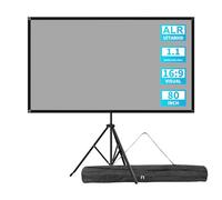 VISULAPEX 80”ALR Écran Videoprojecteur avec Trépied, 4K HD 16:9 Ecran de Projection, Léger Facile à Installer Eran Projecteur, idéal pour Cinéma Bureau et Présentations