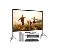 Écran de Projection avec Trépied, VISULAPEX 100 Pouces Écran Vidéoprojection Portable, 4K HD 16: 9, léger, Facile à Installer