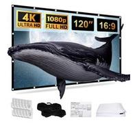 VISULAPEX Écran de Projection Portable Pliable 120 Pouces 16: 9 HD Anti-Plis Projection G
