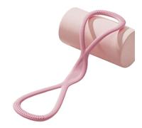 Visulong Resistance Bands, Figure 8 Exercise Bands, Durable Rubber Yoga Pulling Rope，Non-Slip Handles, Home Gym (Pink(25lb))