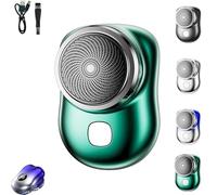 Visulong Shaver for Men, Mini Portable Visulong Men's Electric Shaver, Washable Blade, Wet & Dry Grooming Kit, Electric Shavers for Men, for Home & Travels (Green)