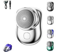 Visulong Shaver for Men, Mini Portable Visulong Men's Electric Shaver, Washable Blade, Wet & Dry Grooming Kit, Electric Shavers for Men, for Home & Travels (Silver)