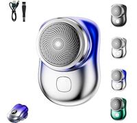 Visulong Shaver for Men, Mini Portable Visulong Men's Electric Shaver, Washable Blade, Wet & Dry Grooming Kit, Electric Shavers for Men, for Home & Travels (Blue)