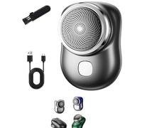 Visulong Shaver for Men, Mini Portable Visulong Men's Electric Shaver, Wet/Dry Dual-Use Waterproof (Black)