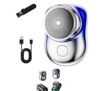 Visulong Shaver for Men, Mini Portable Visulong Men's Electric Shaver, Wet/Dry Dual-Use Waterproof (Blue)