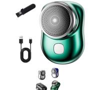 Visulong Shaver for Men, Mini Portable Visulong Men's Electric Shaver, Wet/Dry Dual-Use Waterproof (Green)