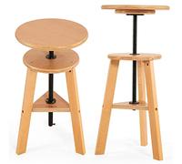 VISWIN 48-65cm H Tabouret en Bois Réglable en Hauteur, Tabouret d'artiste en Bois de Hêtre pour Dessin, Tabouret de Peinture pour Artistes, Adultes, Chaise en Bois pour Artstudio, Cuisine, Bureau