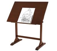 VISWIN 60 x 90 cm Table à Dessin en Bois, Angle Réglable, 86 cm de Hauteur Table d'artiste en Bois de Pin Massif pour Dessin, Inclinable à Plat, Studio Art Craft Bureau pour Peinture, Dessin
