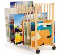 VISWIN Art Storage Rack, Art Canvas Storage, Canvas Boards Rack Art Storage avec Handle & Caster Wheels pour dessin Board, Panel, Papier-Pad pour studios d'art, œuvres d'art, galerie